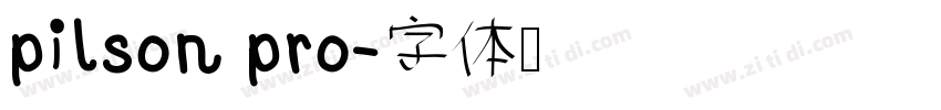 pilson pro字体转换
